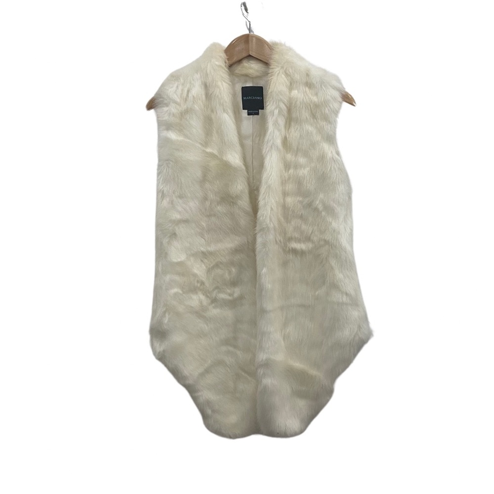 Marciano White Faux Fur Vest - Size S